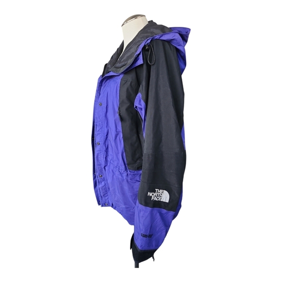 VTG North Face Womens L Gore Tex Mountain Light Rain Jacket Black Purple - Picture 9 of 13